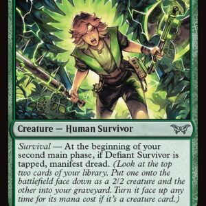 Duskmourn: House of Horror - 175 - Defiant Survivor - Uncommon - G - Foil (Front)
