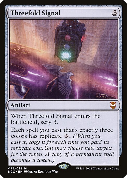 New Capenna Commander - 93 - Threefold Signal - Mythic - C - Non-foil (Front)