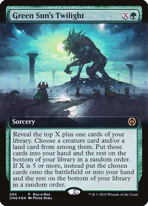 Phyrexia: All Will Be One - 284 - Green Sun's Twilight - Rare - G - Foil - Promo (Front)