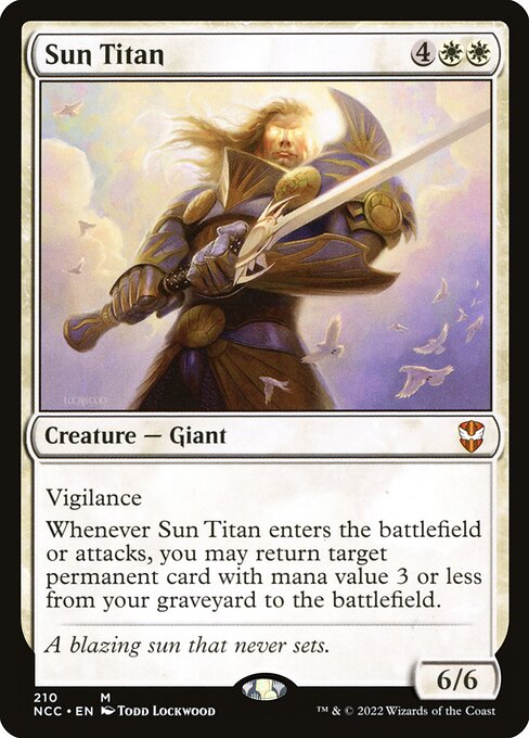 New Capenna Commander - 210 - Sun Titan - Mythic - W - Non-foil (Front)