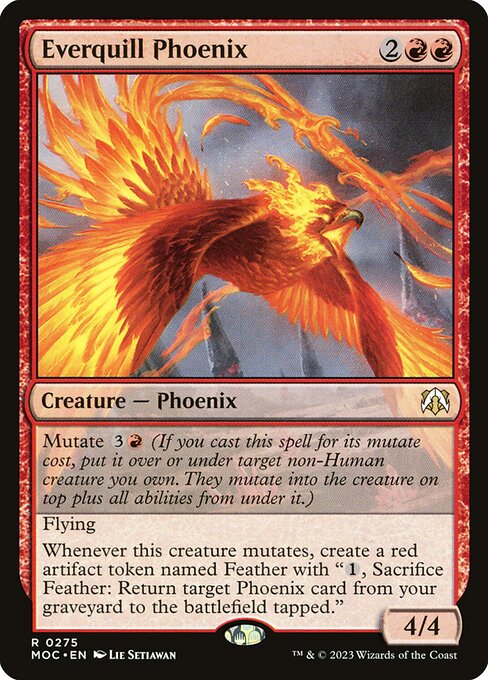 March of the Machine Commander - 275 - Everquill Phoenix - Rare - R - Non-foil (Front)