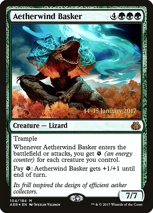 Aether Revolt Promos - 104s - Aetherwind Basker - Mythic - G - Foil - Datestamped Promo (Front)