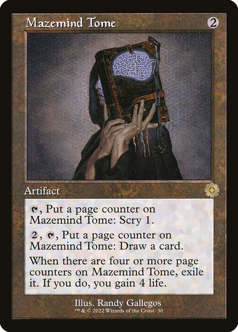 The Brothers' War Retro Artifacts - 30 - Mazemind Tome - Rare - C - Foil (Front)