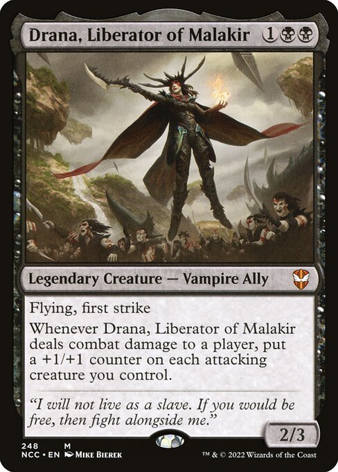 New Capenna Commander - 248 - Drana, Liberator of Malakir - Mythic - B - Non-foil (Front)