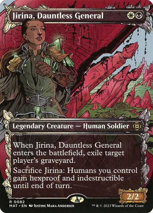 March of the Machine: The Aftermath - 82 - Jirina, Dauntless General - Rare - WB - Non-foil (Front)