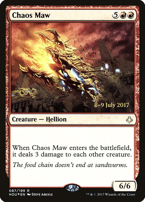 Hour of Devastation Promos - 87s - Chaos Maw - Rare - R - Foil - Datestamped Promo (Front)