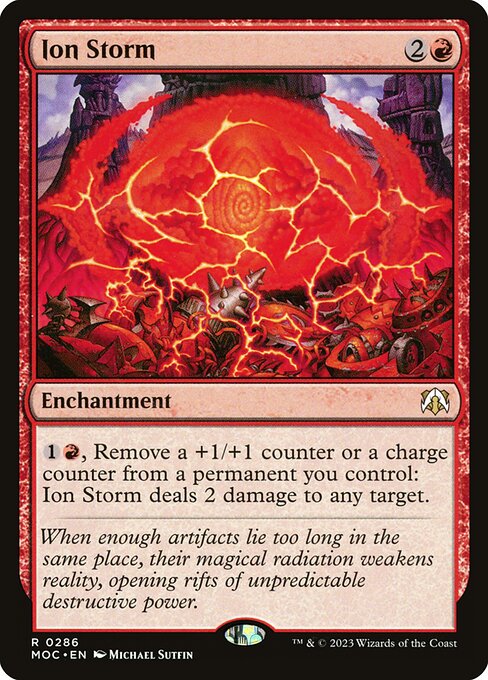 March of the Machine Commander - 286 - Ion Storm - Rare - R - Non-foil (Front)
