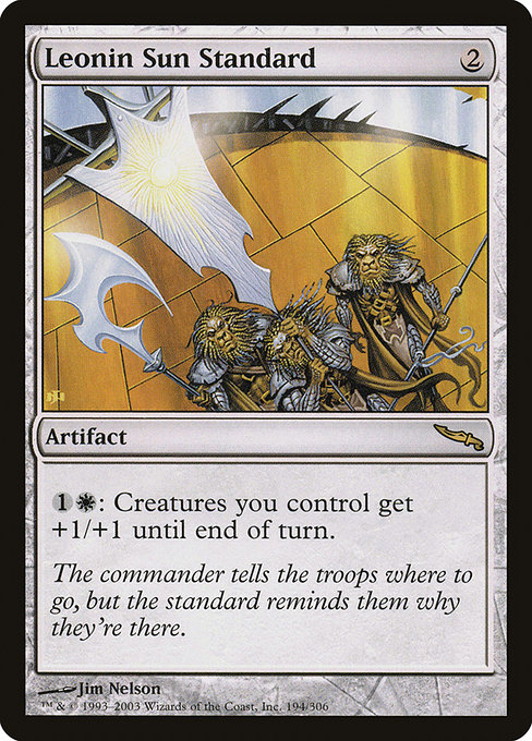 Mirrodin - 194 - Leonin Sun Standard - Rare - C - Non-foil (Front)