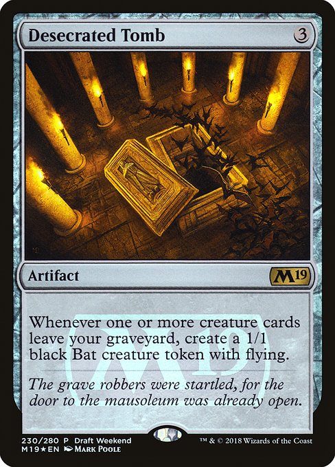 Core Set 2019 Promos - 230 - Desecrated Tomb - Rare - C - Foil - Promo (Front)