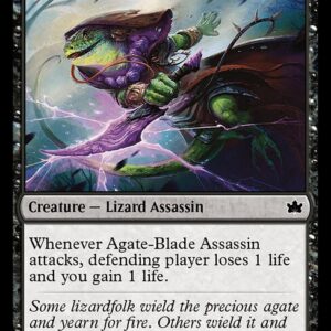 Bloomburrow - 82 - Agate-Blade Assassin - Common - B - Foil (Front)