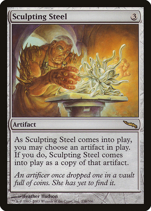Mirrodin - 238 - Sculpting Steel - Rare - C - Non-foil (Front)