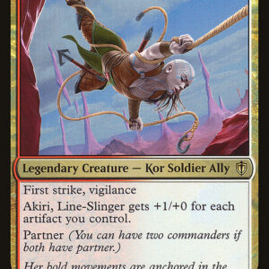 Commander 2016 - 26 - Akiri, Line-Slinger - Rare - WR - Foil (Front)