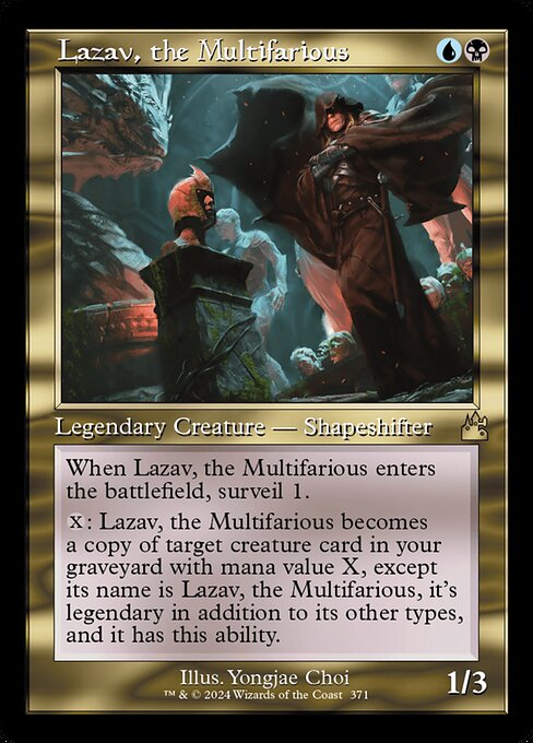 Ravnica Remastered - 371 - Lazav, the Multifarious - Rare - UB - Foil (Front)