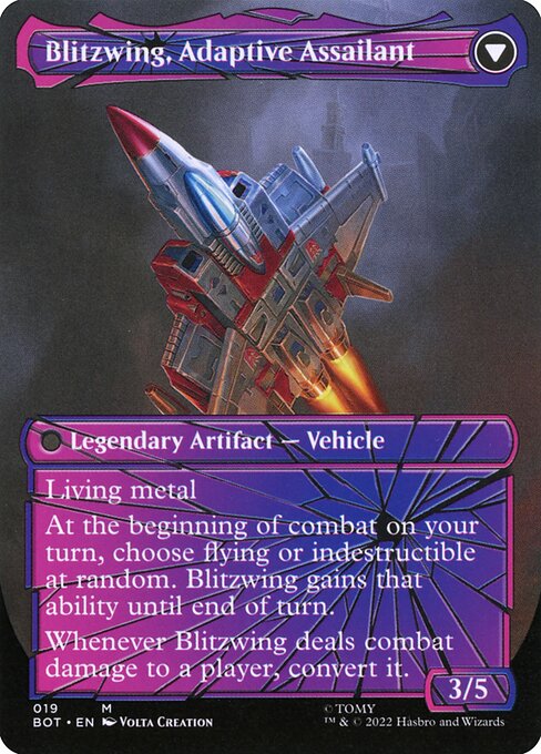 Transformers - 19 - Blitzwing, Cruel Tormentor // Blitzwing, Adaptive Assailant - Mythic - C - Non-foil (Back)