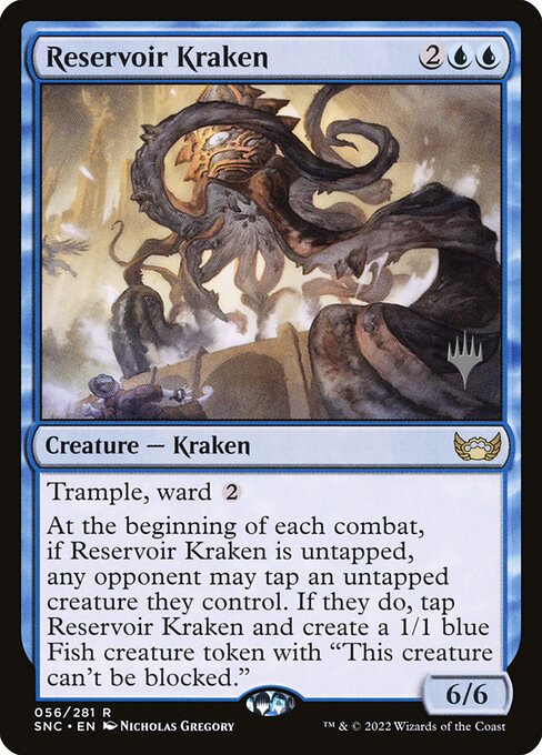 Streets of New Capenna Promos - 56p - Reservoir Kraken - Rare - U - Foil - Promo (Front)