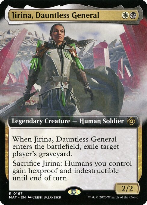 March of the Machine: The Aftermath - 167 - Jirina, Dauntless General - Rare - WB - Non-foil (Front)