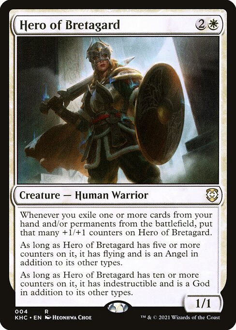 Kaldheim Commander - 4 - Hero of Bretagard - Rare - W - Non-foil (Front)