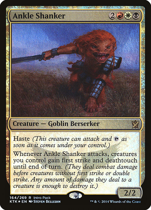Khans of Tarkir Promos - 164 - Ankle Shanker - Rare - Multi - Foil - Promo (Front)