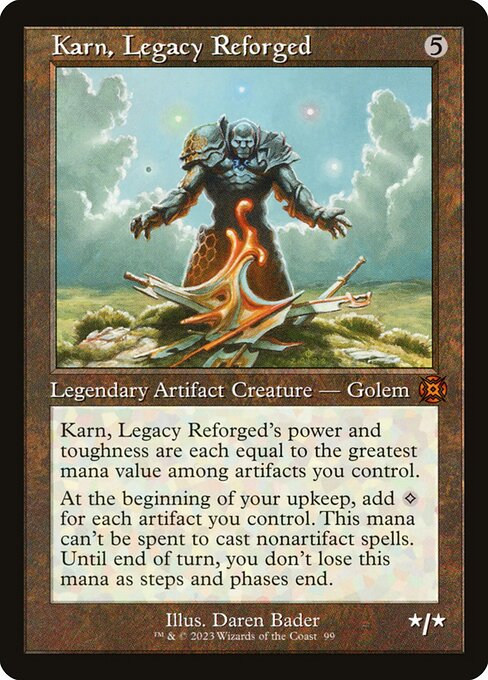 March of the Machine: The Aftermath - 99 - Karn, Legacy Reforged - Mythic - C - Foil (Front)
