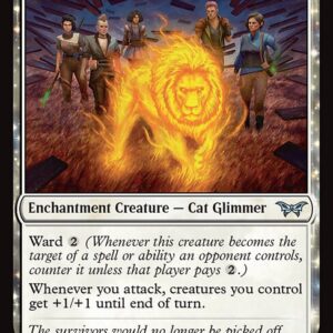 Duskmourn: House of Horror - 19 - Lionheart Glimmer - Uncommon - W - Non-foil (Front)
