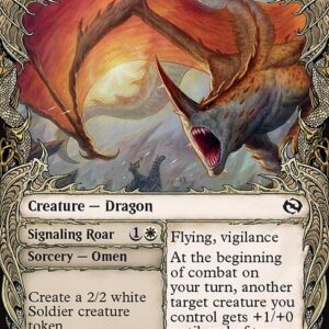Tarkir: Dragonstorm - 292 - Riling Dawnbreaker // Signaling Roar - Common - W - Non-foil (Front)