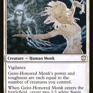 Kaldheim Commander - 25 - Geist-Honored Monk - Rare - W - Non-foil (Front)