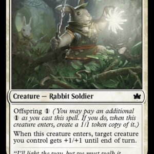 Bloomburrow - 17 - Intrepid Rabbit - Common - W - Foil (Front)