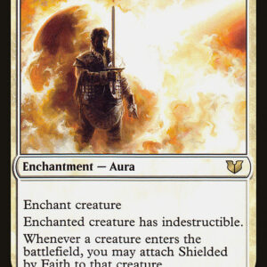 Commander 2015 - 8 - Shielded by Faith - Rare - W - Non-foil (Front)
