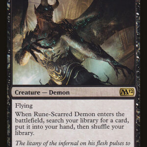 Magic 2012 - 106 - Rune-Scarred Demon - Rare - B - Non-foil (Front)