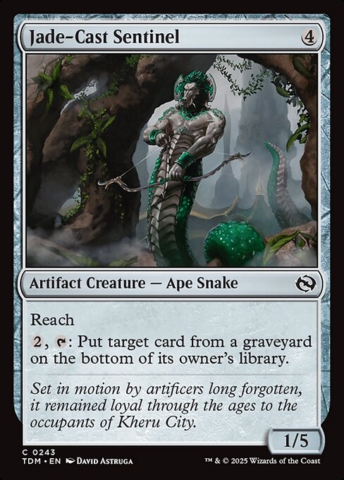 Tarkir: Dragonstorm - 243 - Jade-Cast Sentinel - Common - C - Non-foil (Front)