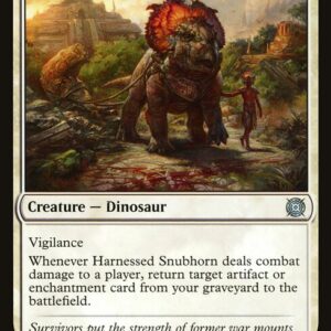 March of the Machine: The Aftermath - 3 - Harnessed Snubhorn - Uncommon - W - Foil (Front)