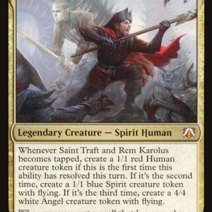 March of the Machine Commander - 9 - Saint Traft and Rem Karolus - Mythic - Multi - Non-foil (Front)