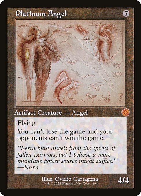 The Brothers' War Retro Artifacts - 104 - Platinum Angel - Mythic - C - Non-foil (Front)