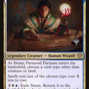 Dominaria United Promos - 221p - Stenn, Paranoid Partisan - Rare - WU - Foil - Promo (Front)