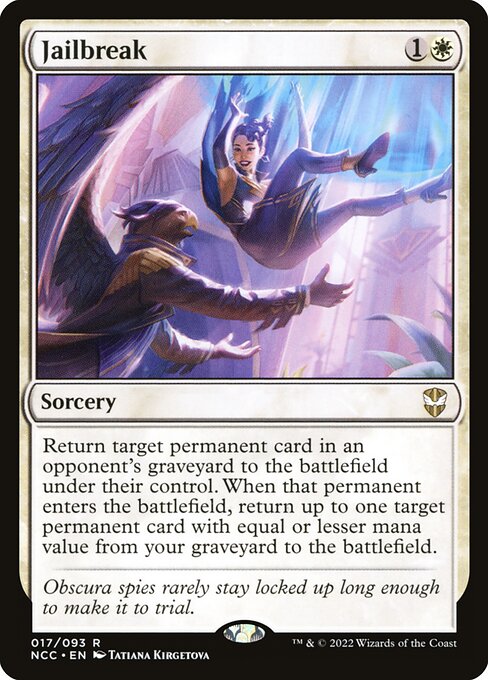 New Capenna Commander - 17 - Jailbreak - Rare - W - Non-foil (Front)