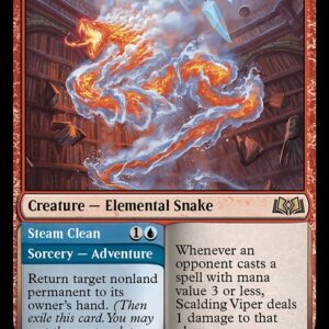 Wilds of Eldraine - 235 - Scalding Viper // Steam Clean - Rare - R - Non-foil (Front)