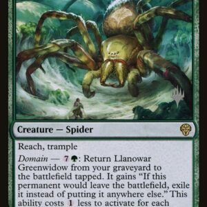 Dominaria United Promos - 169p - Llanowar Greenwidow - Rare - G - Foil - Promo (Front)