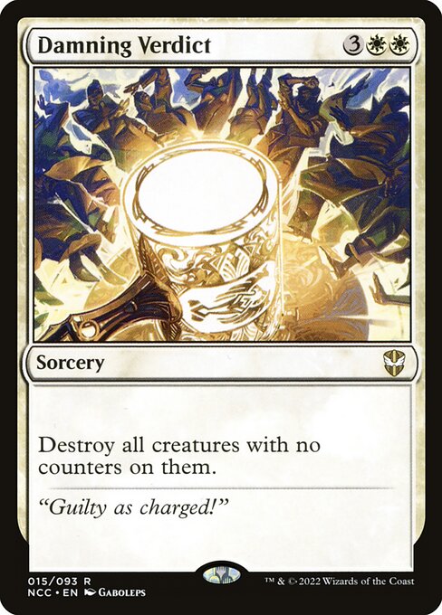 New Capenna Commander - 15 - Damning Verdict - Rare - W - Non-foil (Front)