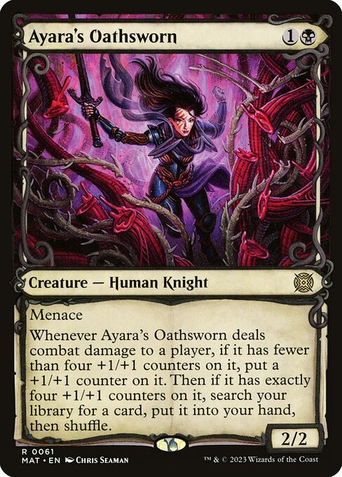 March of the Machine: The Aftermath - 61 - Ayara's Oathsworn - Rare - B - Foil (Front)