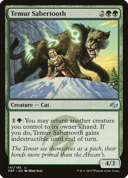 Fate Reforged - 141 - Temur Sabertooth - Uncommon - G - Non-foil (Front)