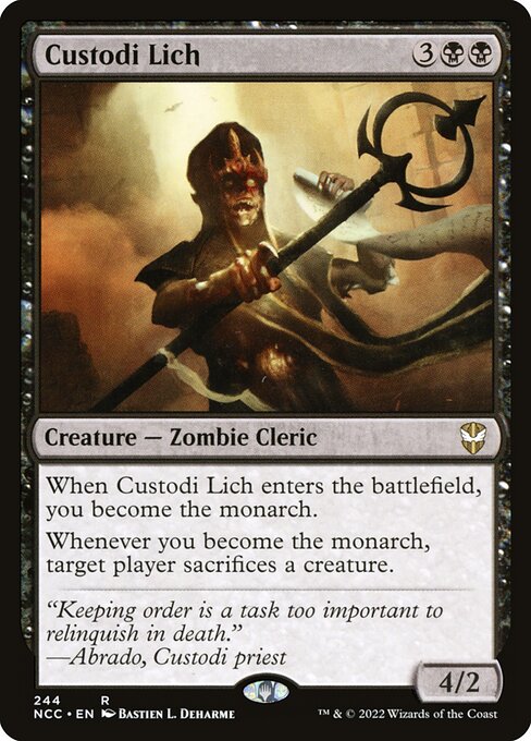 New Capenna Commander - 244 - Custodi Lich - Rare - B - Non-foil (Front)