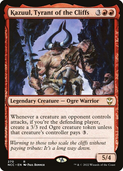 New Capenna Commander - 270 - Kazuul, Tyrant of the Cliffs - Rare - R - Non-foil (Front)