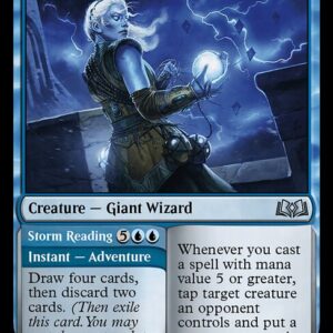 Wilds of Eldraine - 52 - Galvanic Giant // Storm Reading - Uncommon - U - Non-foil (Front)