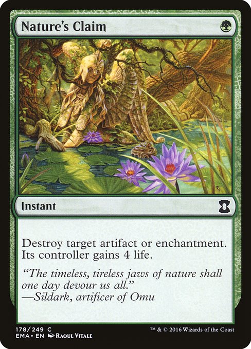 Eternal Masters - 178 - Nature's Claim - Common - G - Foil (Front)