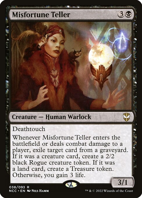 New Capenna Commander - 38 - Misfortune Teller - Rare - B - Non-foil (Front)