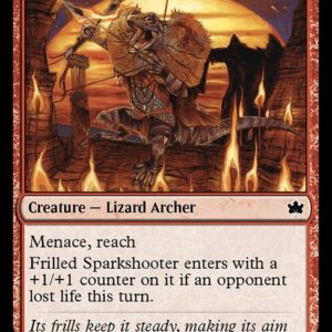 Bloomburrow - 136 - Frilled Sparkshooter - Common - R - Foil (Front)