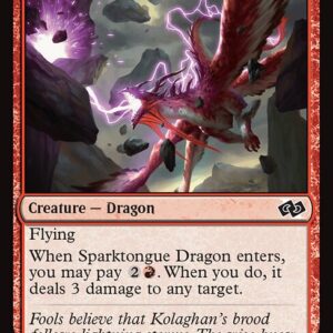 Foundations Jumpstart - 600 - Sparktongue Dragon - Common - R - Non-foil (Front)
