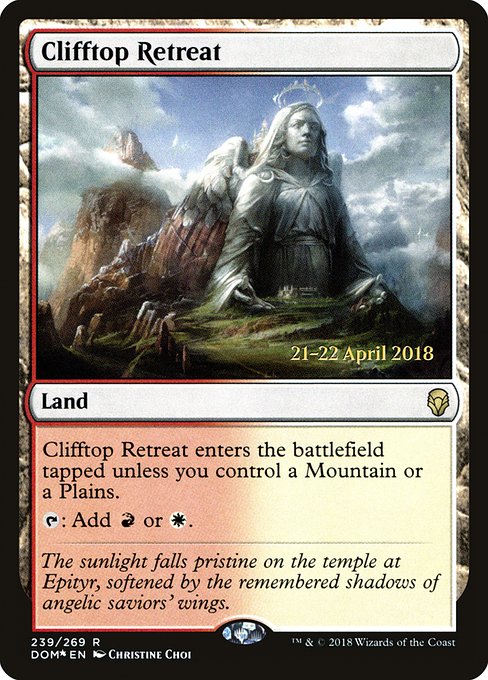 Dominaria Promos - 239s - Clifftop Retreat - Rare - C - Foil - Datestamped Promo (Front)