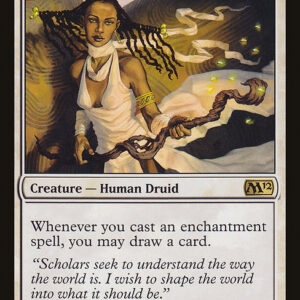 Magic 2012 - 25 - Mesa Enchantress - Rare - W - Non-foil (Front)