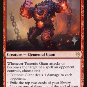 Theros Beyond Death Promos - 158p - Tectonic Giant - Rare - R - Foil - Promo (Front)